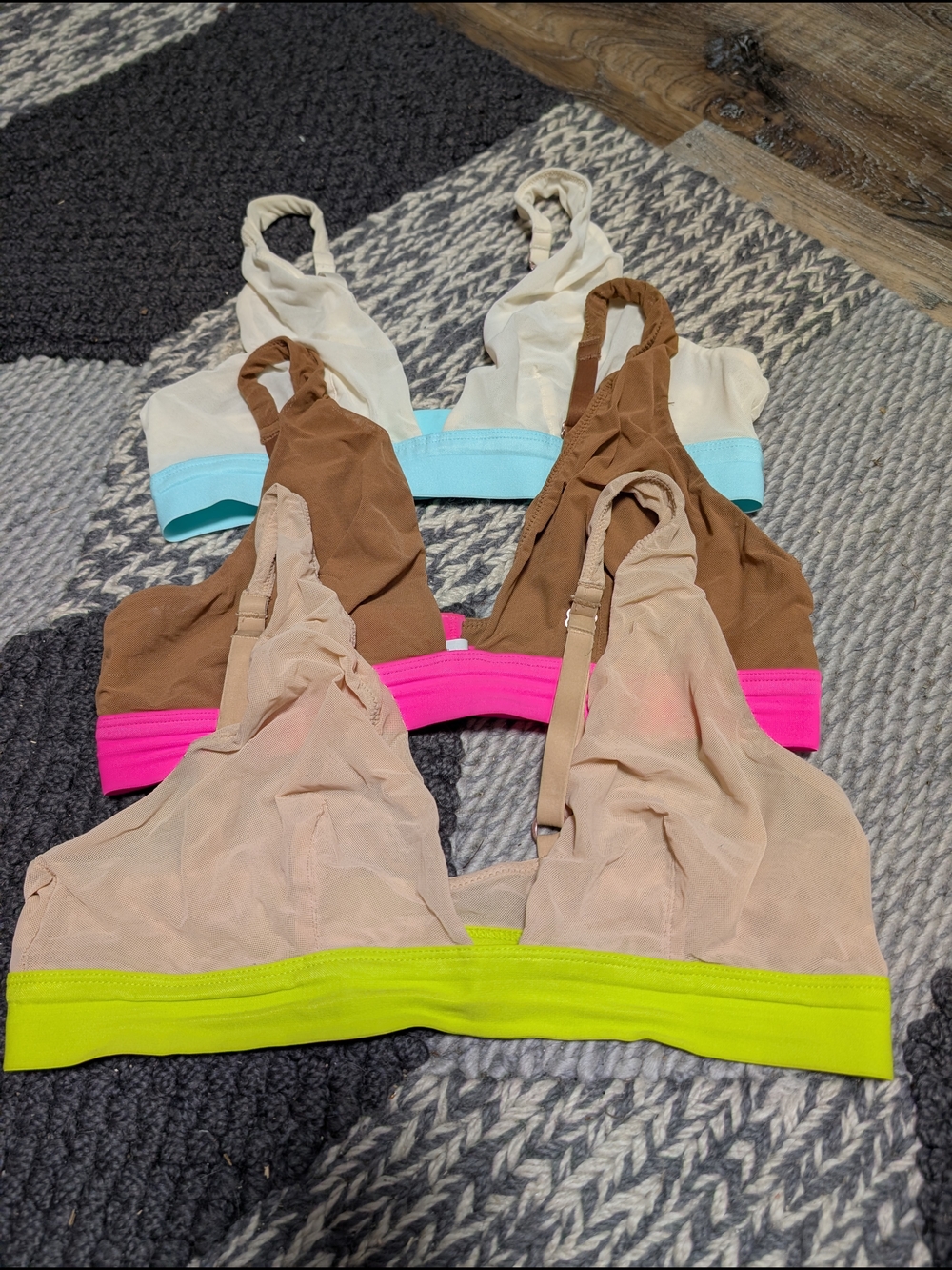 Aerie Smoothez Mesh Bralette 3-Pack Sz M